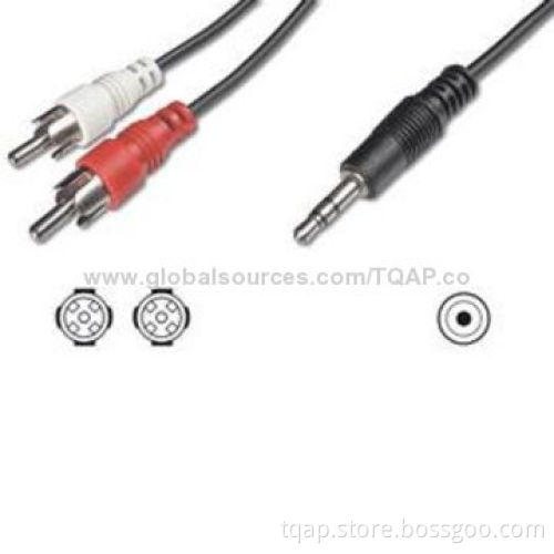 Audio Adapter Cable, 3.5mm Stereo M to 2 x Cinch M